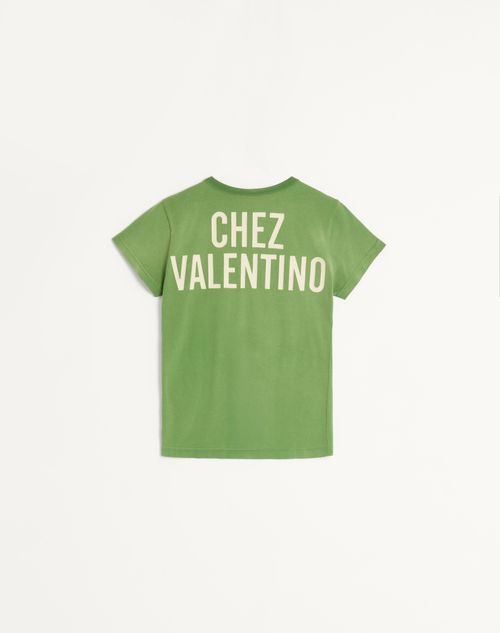 Valentino - Printed Cotton T-shirt - Laurel/birch - Woman - T-shirts And Sweatshirts