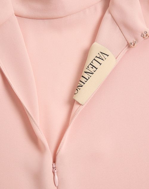 Valentino - Georgette Top - Rose - Woman - Shirts And Tops