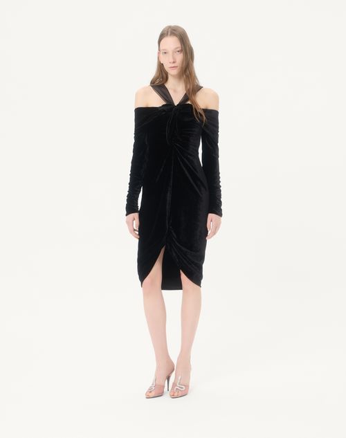 Valentino - Velvet Dress - Black - Woman - Dresses