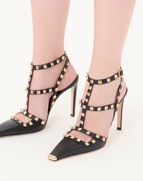 Valentino Garavani - Rockstud Kidskin Pumps 100mm - Black - Woman - Pumps And Slingbacks