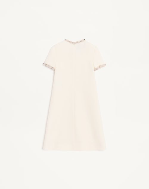Valentino - Embroidered Crepe Couture Short Dress - Ivory - Woman - Dresses