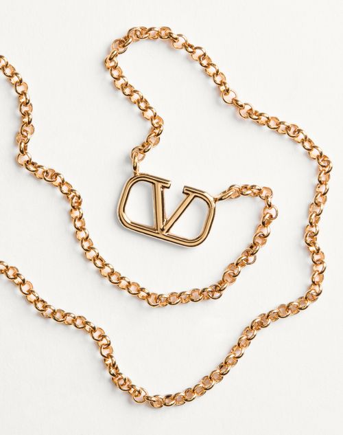 Valentino Garavani - Vlogo Signature Metal Necklace - Gold - Man - Jewelry