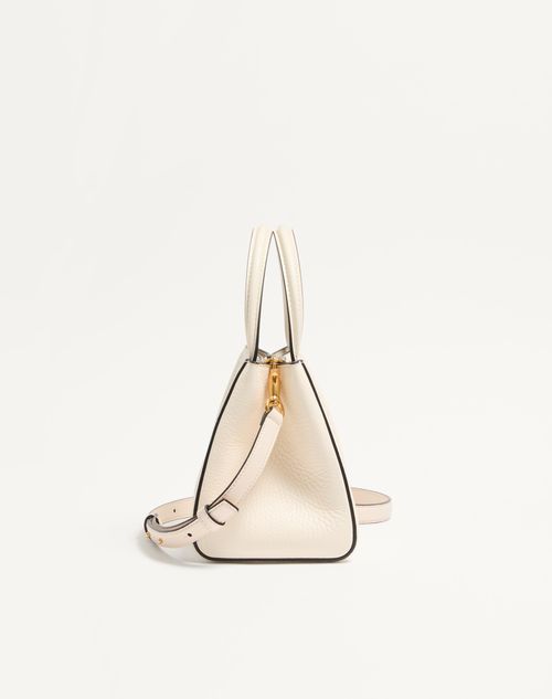 Valentino Garavani - Valentino Garavani Alltime Small Handbag In Grainy Calfskin - Ivory - Woman - Top Handle Bags