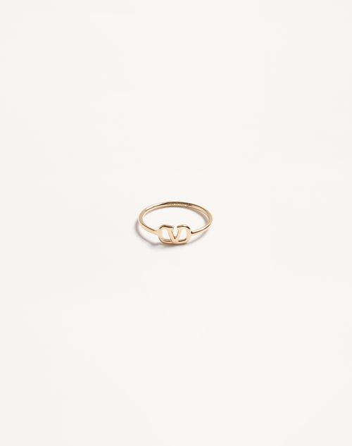 Valentino Garavani - Vlogo Signature Metal Ring - Gold - Woman - Jewelry