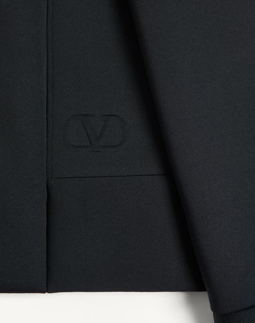 Valentino - Sudadera Valentino De Neopreno Con Capucha Y El Vlogo En Relieve - Negro - Hombre - Camisetas Y Sudaderas