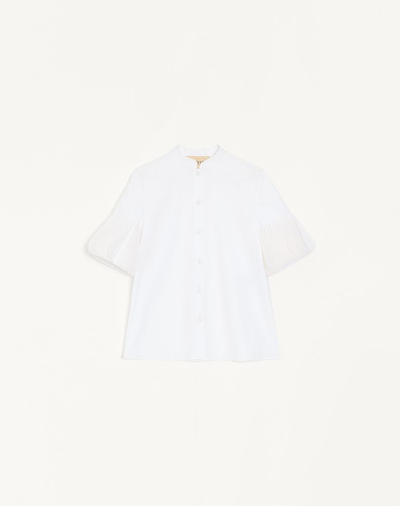 Valentino Women's White Embroidered Cotton Popeline Shirt Woman 46
