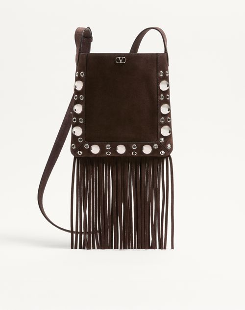 Valentino Fringe Shoulder Bag In Testa Di Moro
