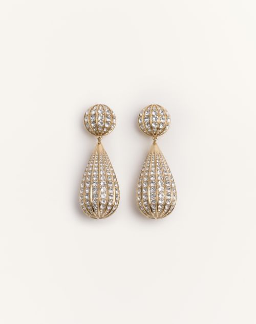 Valentino Women's Poetiques Des Gouttes Earrings In Gold/crystal
