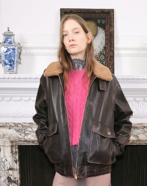 Valentino - Mouliné Wool Jumper - Fuchsia - Woman - Knitwear