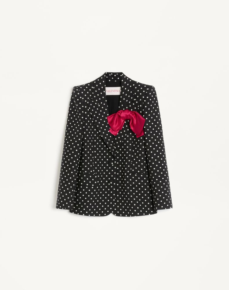 Valentino Women's Black/Birch Supergran Jacket In Plusdepois Print Woman 44