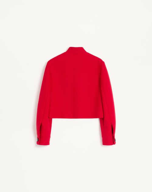 Valentino - Drill Double Caban - Red - Woman - Jackets And Blazers