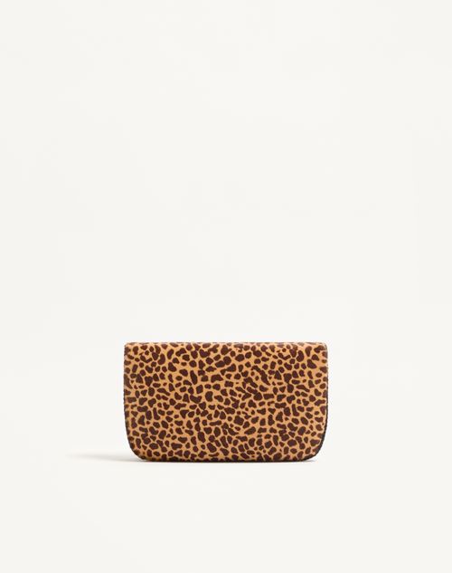 Valentino Garavani - Sans Fin Mini Schultertasche Aus Kalbsleder Mit Animal-print Und Pony-effekt. - Animalier - Frau - Pochetten