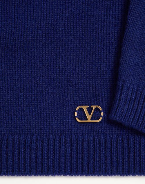 Valentino - Cashmere Sweater - Blue - Woman - Knitwear