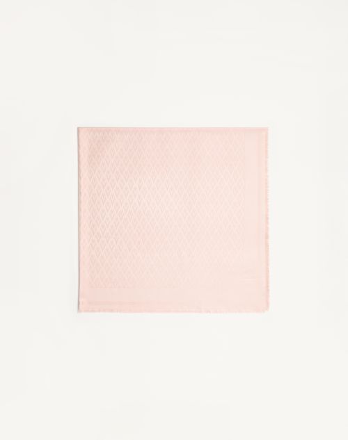 Valentino Garavani - Toute La V Wool And Silk Shawl - Rose Mist - Woman - Soft Accessories
