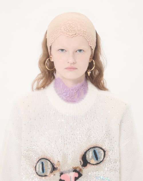 Valentino - Embroidered Mohair Wool Jumper - White - Woman - Knitwear