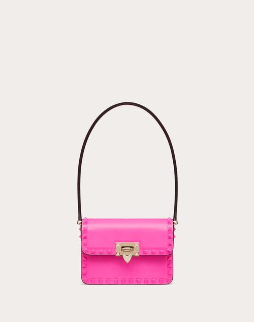 Valentino Garavani Small Rockstud23 Smooth Calfskin Shoulder Bag Woman Pink Pp Uni In Pink Pp