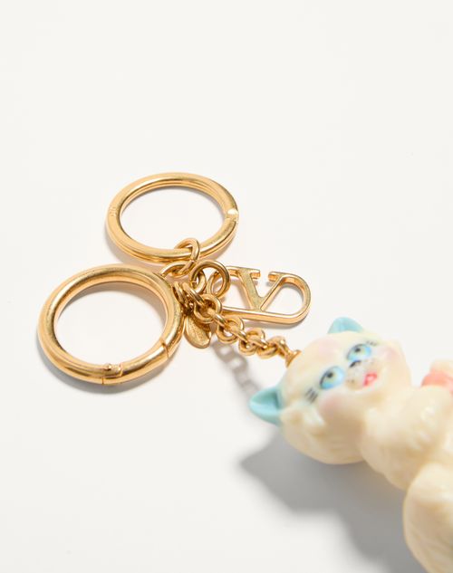 Valentino Garavani - Charm Per Borse Con Portachiavi Valentino Garavani Le Chat De La Maison In Nylon - Multicolor - Donna - Portachiavi E Charms Per Borse