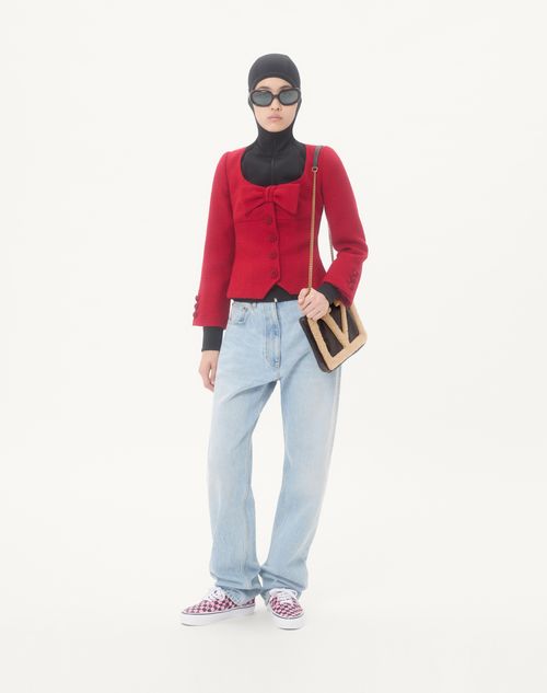 Valentino Garavani - Valentino Garavani Viva Superstar Small Sheepskin Shopping Bag - Brown/beige - Woman - Totes