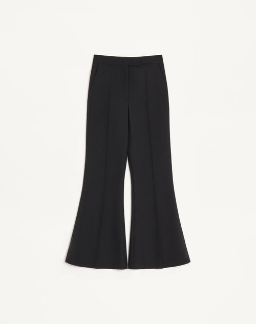 Valentino - Dry Diagonal Wool Pants - Black - Woman - Pants And Shorts