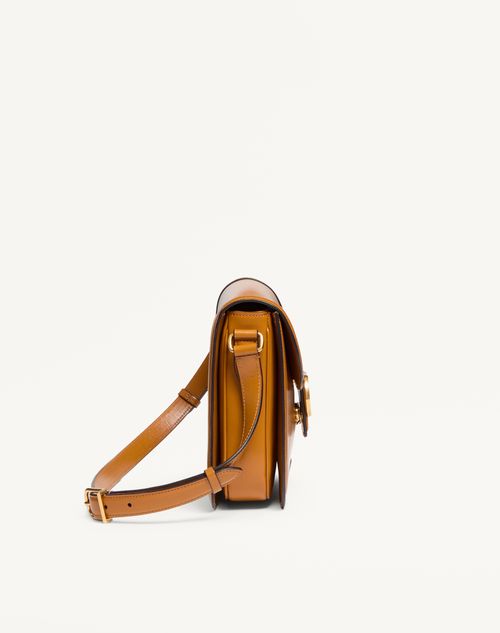 Valentino Garavani - Valentino Garavani 9to5 Smooth Calfskin Shoulder Bag - Golden Cuir - Woman - Shoulder Bags