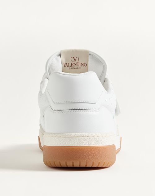 Valentino Garavani - Joie De Jouer Low Top Sneaker In Nappa Calfskin - White - Man - Sneakers