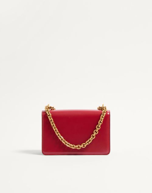 Valentino Garavani - Small Valentino Garavani Vain Shoulder Bag In Shiny Calfskin - Rosso Valentino - Woman - Shoulder Bags