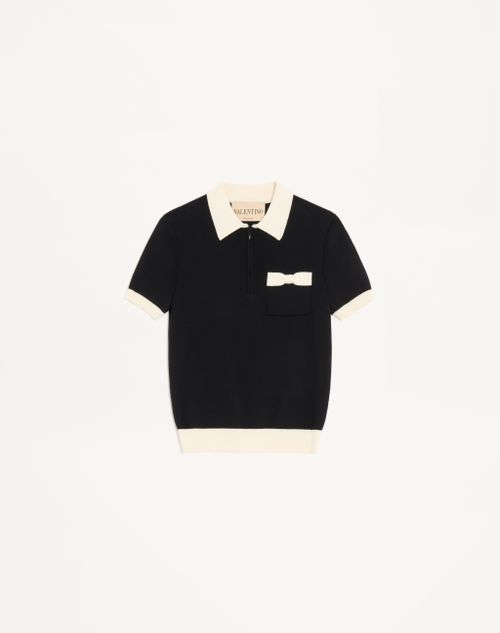 Valentino - Cotton Jumper - Black/latte - Woman - Knitwear