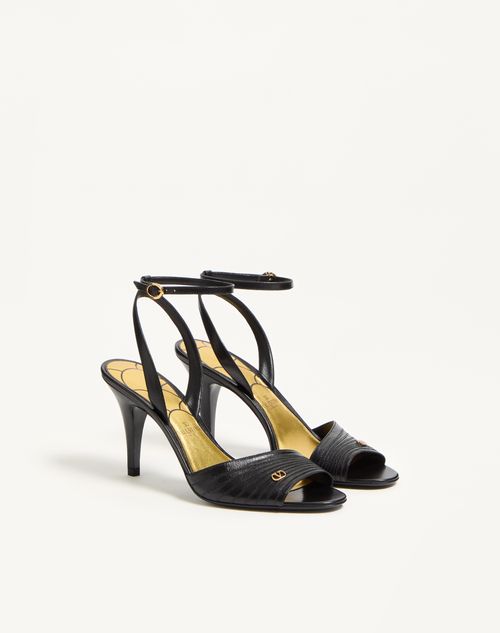Valentino Garavani - Ladycrush Sandal In Kidskin 85mm - Black - Woman - Sandals