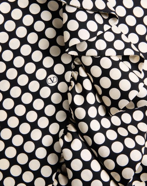 Valentino - Twill Skirt With Plus De Pois Print - Black/white - Woman - Skirts