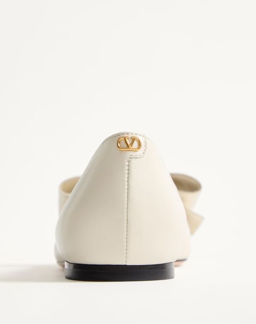 Valentino Garavani - Bowow Kidskin Ballerina - Ivory - Woman - Ballerinas