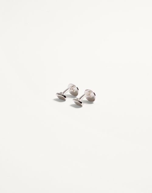 Valentino Garavani - Ovalette Metal Cufflinks - Transparent - Man - Jewellery