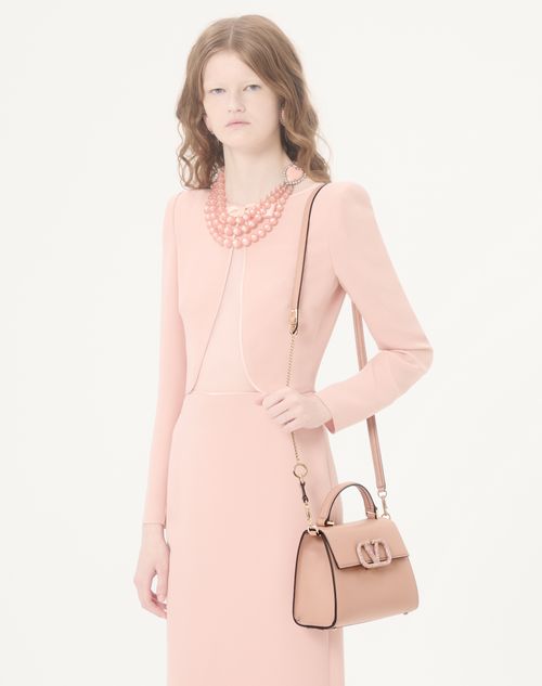 Valentino Garavani - Small Vsling Handbag With Jewel Embroidery - Rose Cannelle - Woman - Top Handle Bags