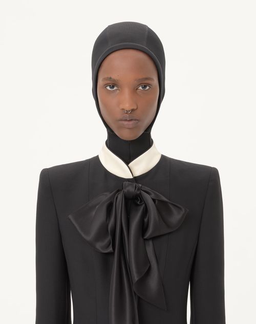 Valentino - Crepe Couture Short Dress - Black/champagne - Woman - Dresses