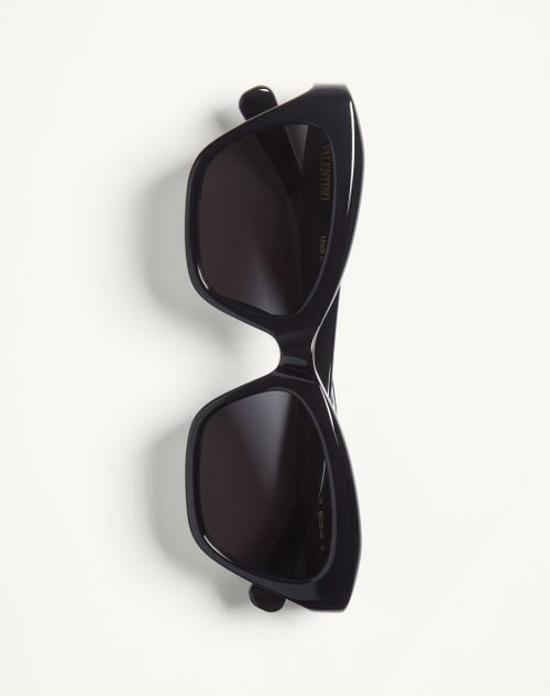 Valentino - Cat-eye Acetate Eyewear - Black/gray - Woman - Eyewear