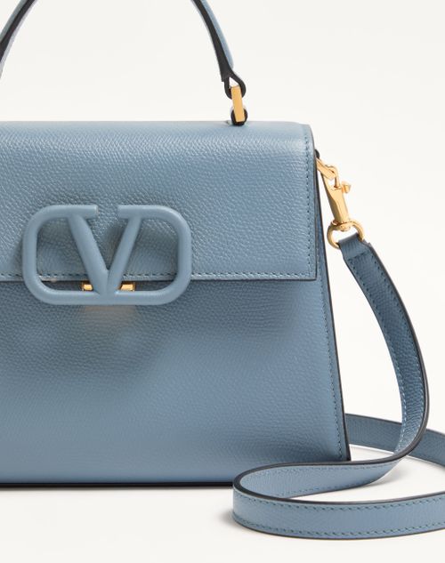Valentino Garavani - Small Vsling Grainy Calfskin Handbag - Stone - Woman - Top Handle Bags