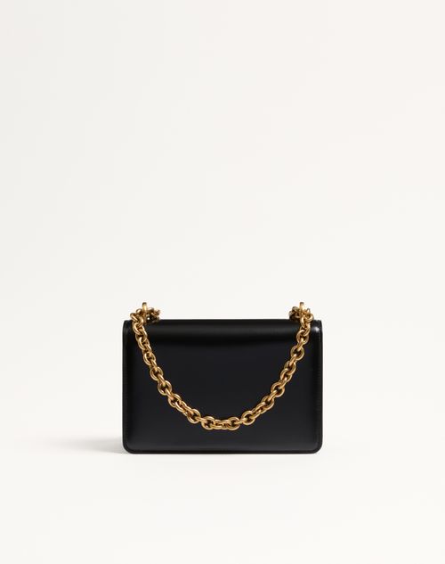Valentino Garavani - Valentino Garavani Vain Small Shoulder Bag In Shiny Calfskin - Black - Woman - Shoulder Bags