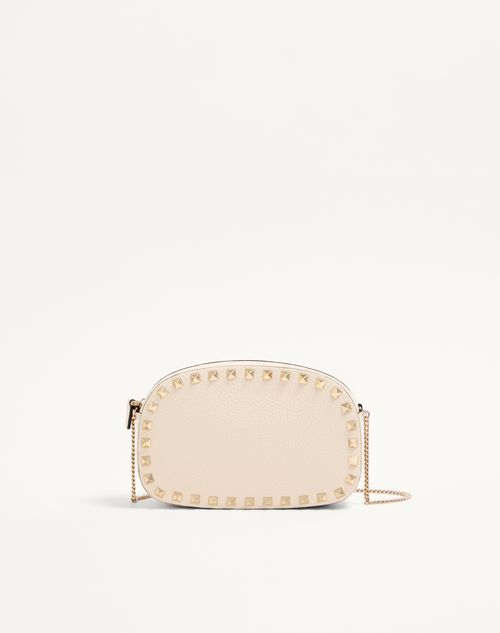 Valentino Borsa A Tracolla Rockstud In Pelle Avorio Donna