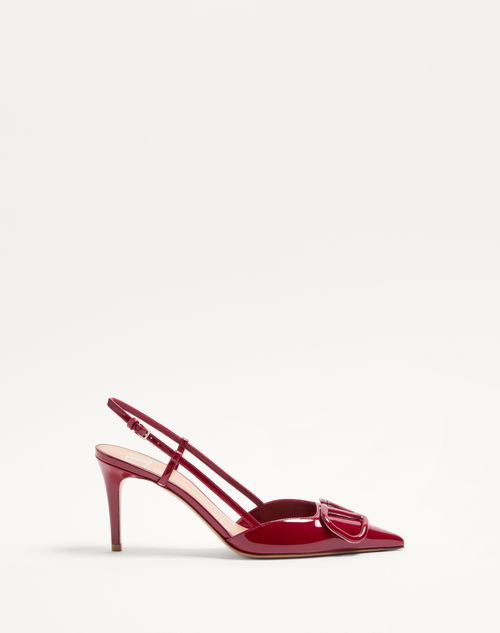 パンプス VALENTINO GARAVANI PATENT LEATHER SLINGBACK PUMPS Vlogo Signature Patent Leather Slingback Pump 80mm / 3.15 In