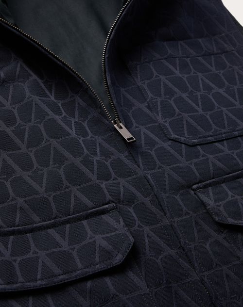 Valentino - Toile Iconographe Pattern Cotton Canvas Waistcoat - Navy - Man - Outerwear