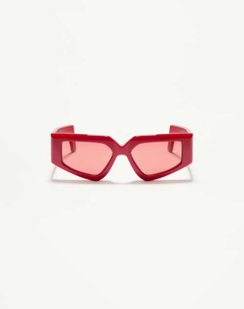 Valentino - Geometric Acetate Eyewear - Red - Woman - Eyewear
