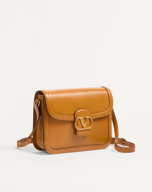 Valentino Garavani - Valentino Garavani 9to5 Smooth Calfskin Shoulder Bag - Golden Cuir - Man - Shoulder Bags