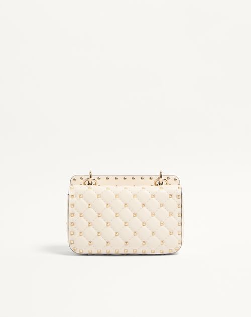 Valentino Garavani - Small Nappa Rockstud Spike Bag - Light Ivory - Woman - Shoulder Bags