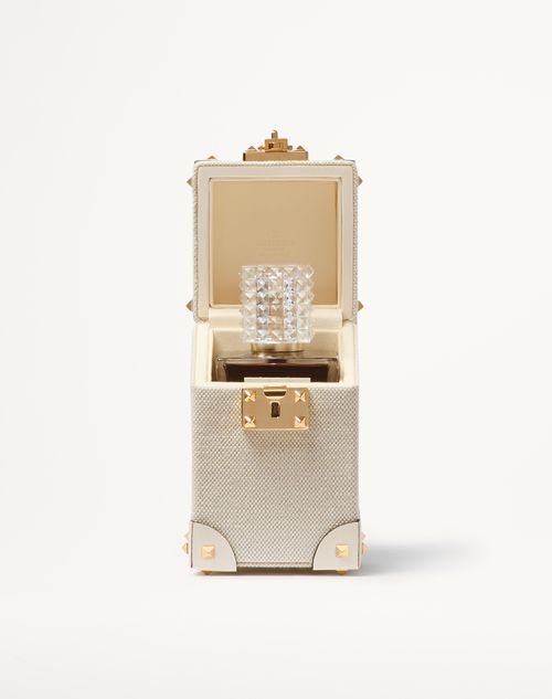 Valentino Garavani - Valentino Garavani Case For 100 Ml Perfume In Canvas And Calfskin With Metal Studs - Natural/ivory - Woman - Anatomy Of Dreams