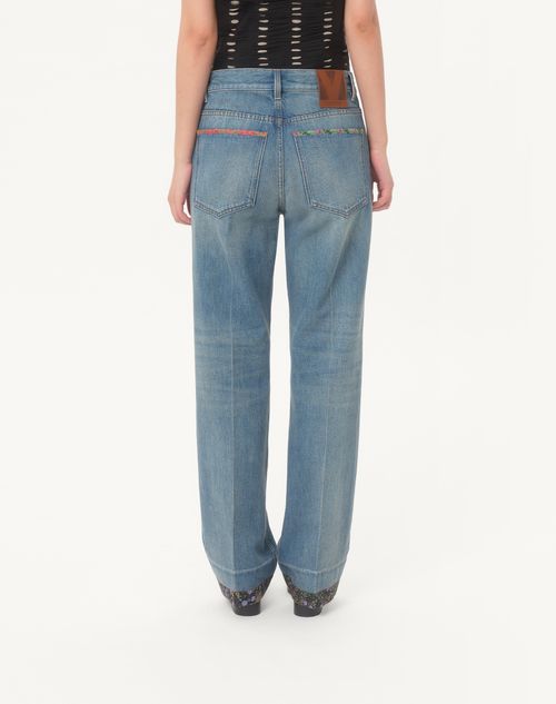 Valentino - Denim Pants - Denim - Woman - Denim