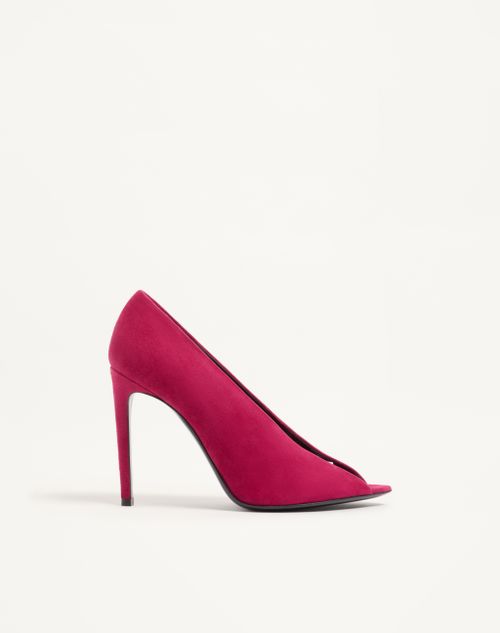 Valentino Garavani - Escarpins À Bout Ouvert Révélé En Daim, Talon&nbsp;: 105&nbsp;mm - Insolent - Femme - Escarpins Et Slingbacks