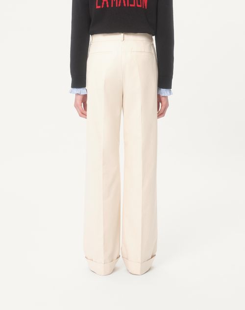 Valentino - Cuffed Cotton Canvas Pants - Shell - Man - Pants And Shorts