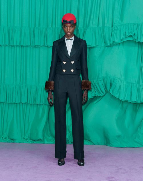 Valentino - Crepe Couture Jacket - Black - Woman - Jackets And Blazers