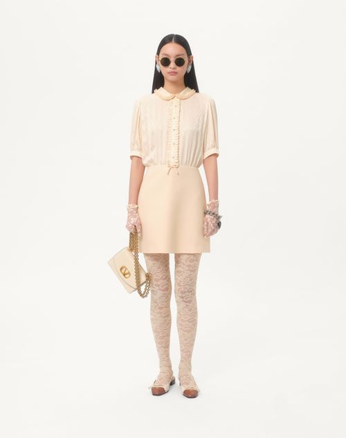 Valentino - Crepe Couture Short Dress - Birch - Woman - Dresses