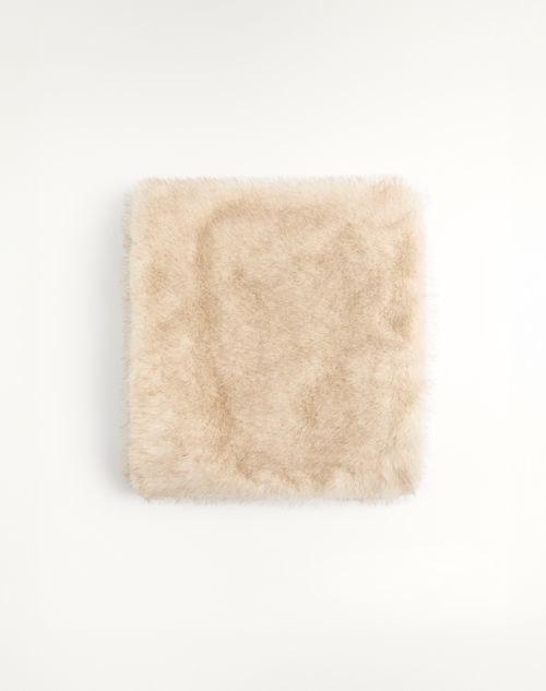Valentino Garavani - Valentino Faux Fur Scarf - Beige Fog/butter - Woman - Soft Accessories