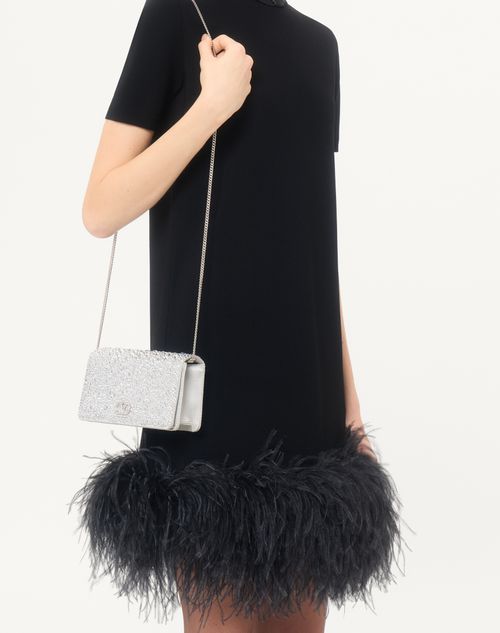 Valentino Garavani - Mini Vlogo Signature Crossbody Bag With Sparkling Embroidery - Crystal - Woman - Clutches